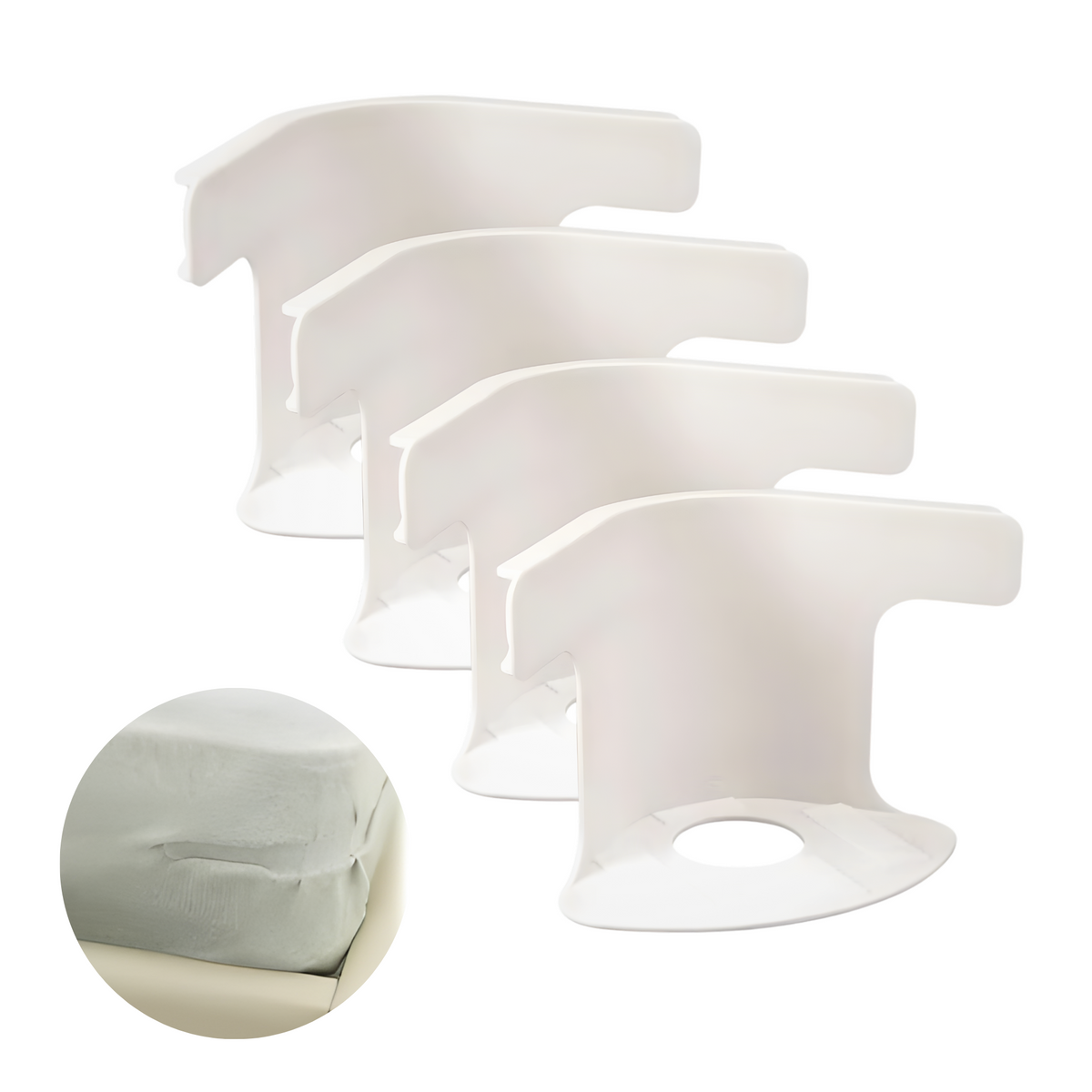 Kit 4 pcs Sujetador De Cama Sostenedor